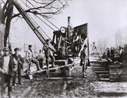 Строительство первой линии лондонского метро, Paddington, 1860е